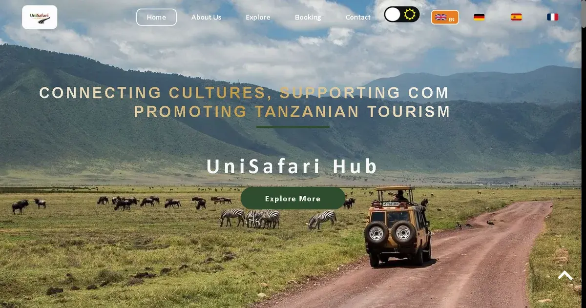 UniSafari Hub tourism charity and cultural exchange platform for Tanzania