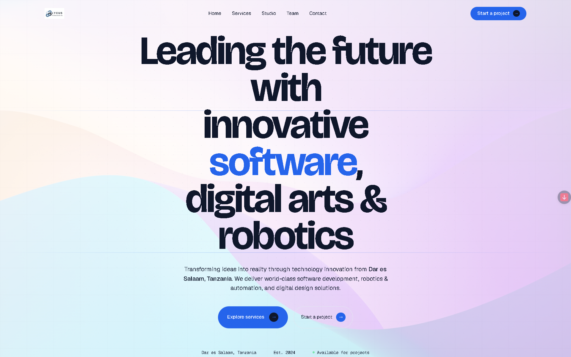 LYCUS Technologies — Corporate site for a software & robotics firm